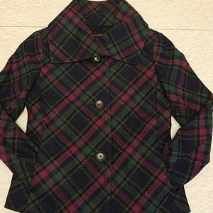 Talbots wool, plaid blazer/coat